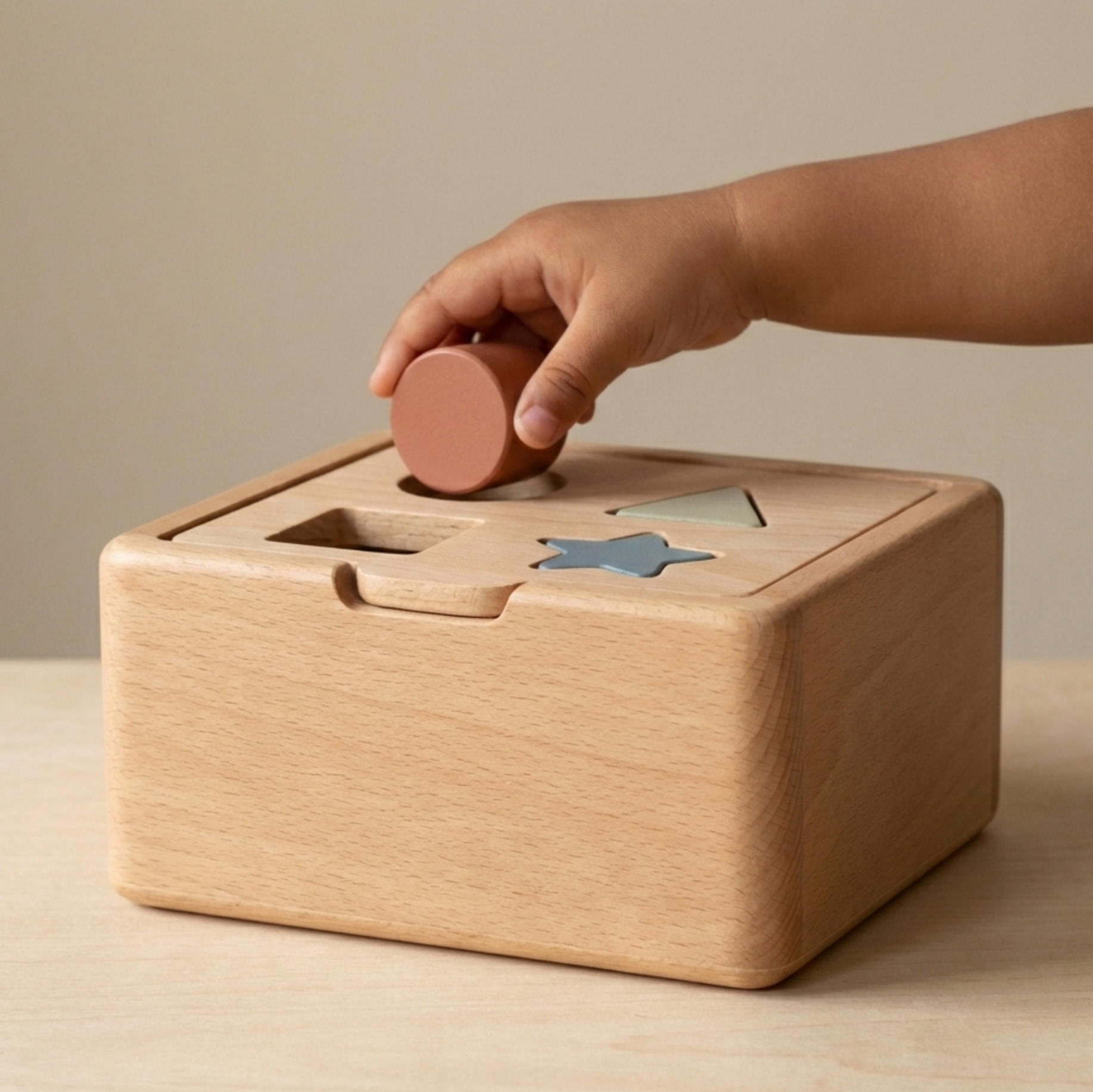 Wooden Shape Sorter Box