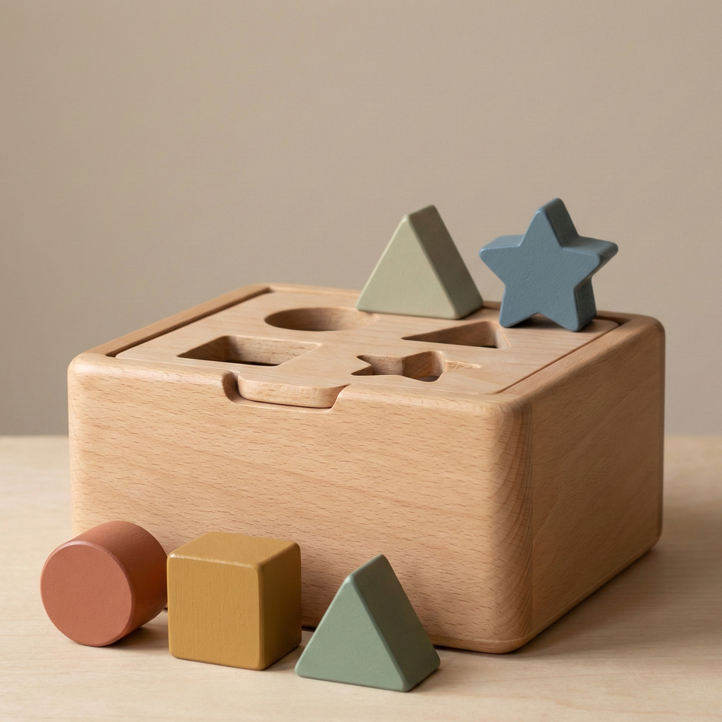 Wooden Shape Sorter Box