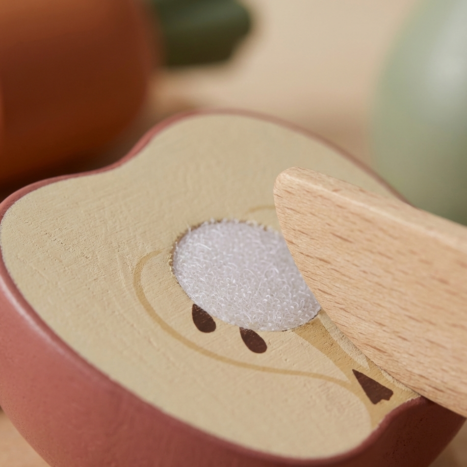 Wooden Play Food & Cutting Set