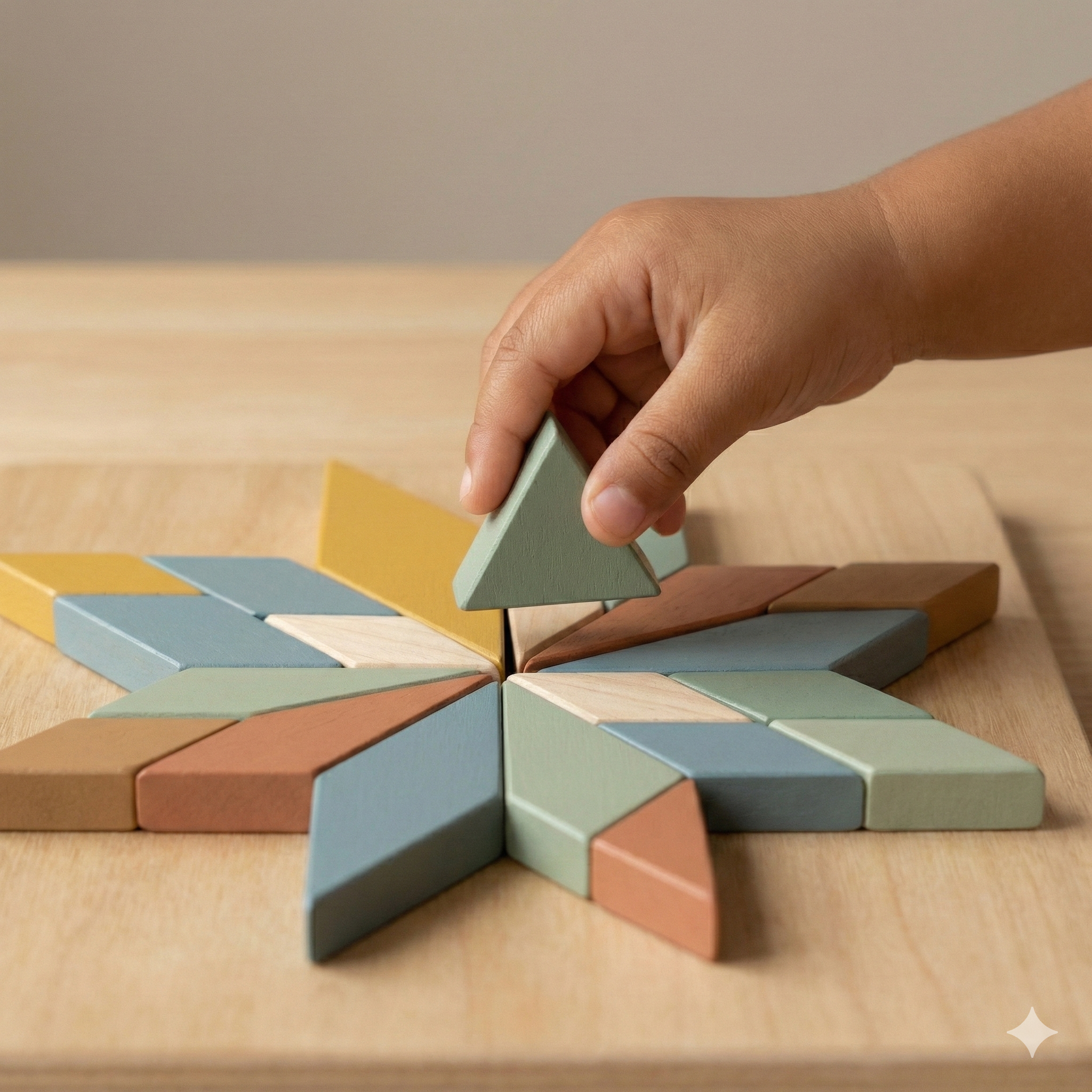 Wooden Tangram & Pattern Blocks