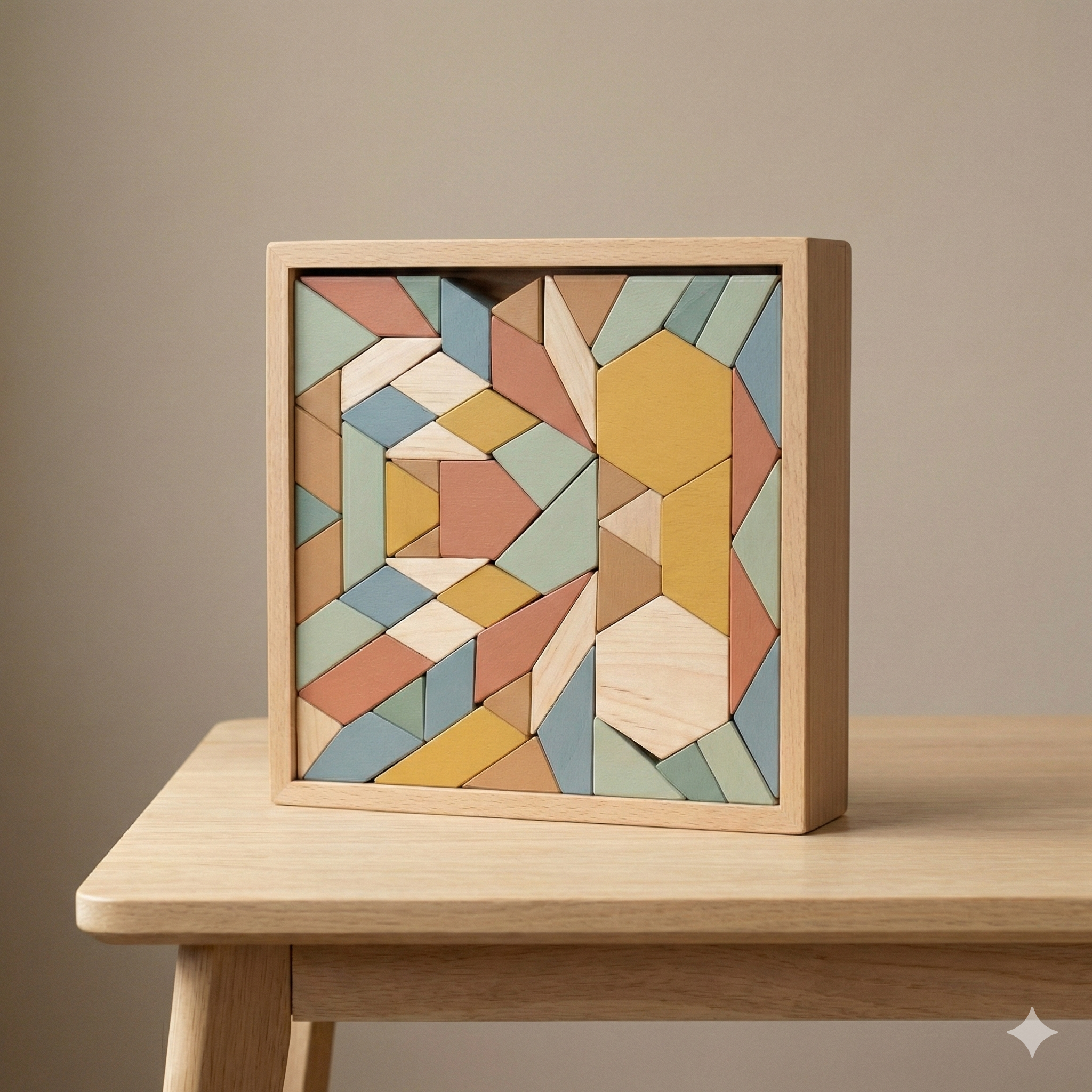 Wooden Tangram & Pattern Blocks