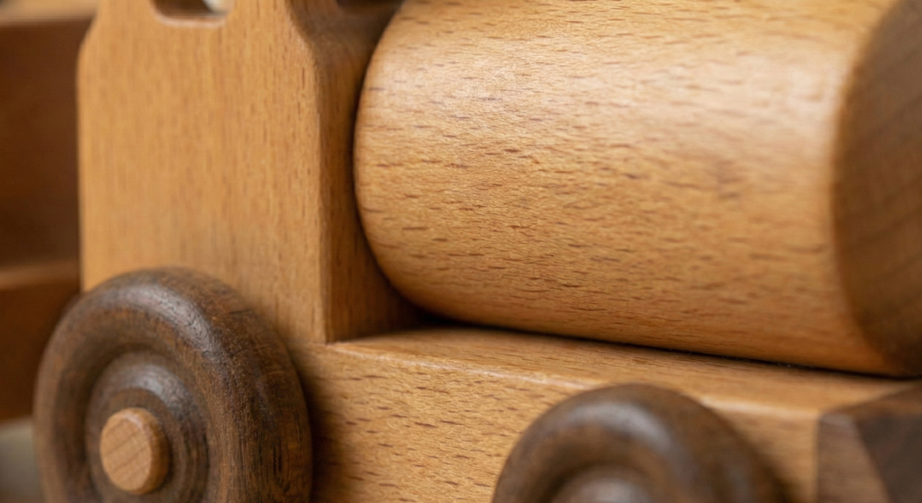 Wooden Steam Train Set