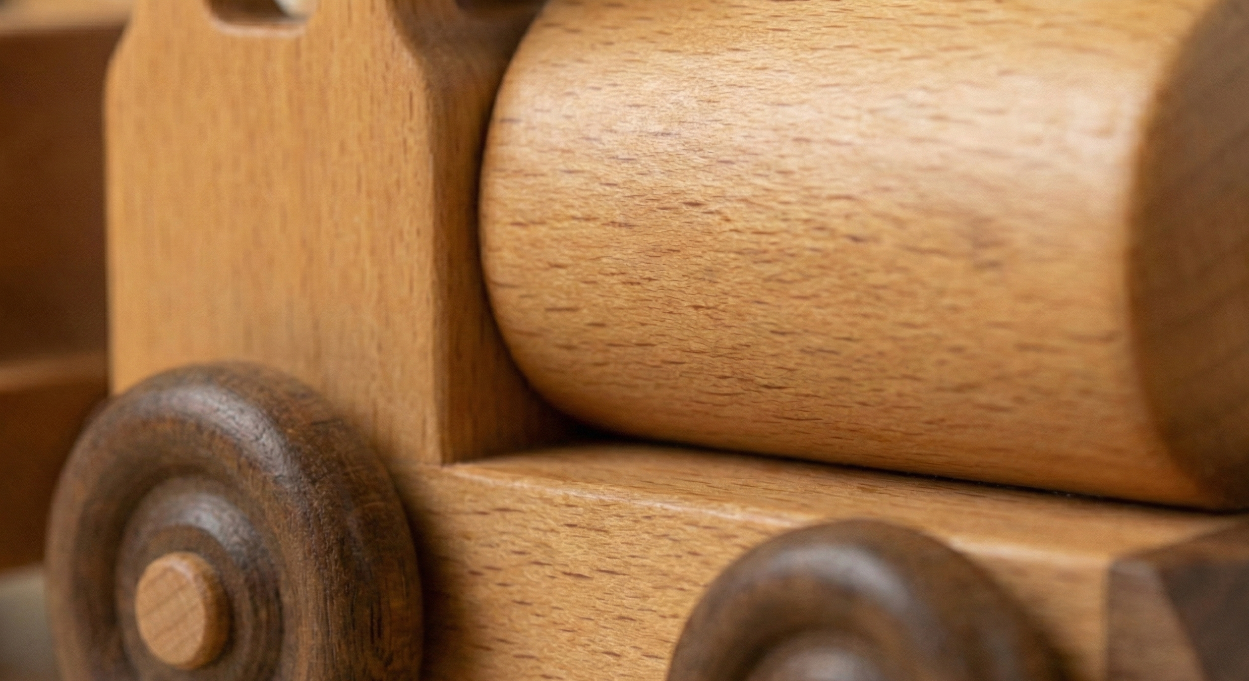 Wooden Steam Train Set