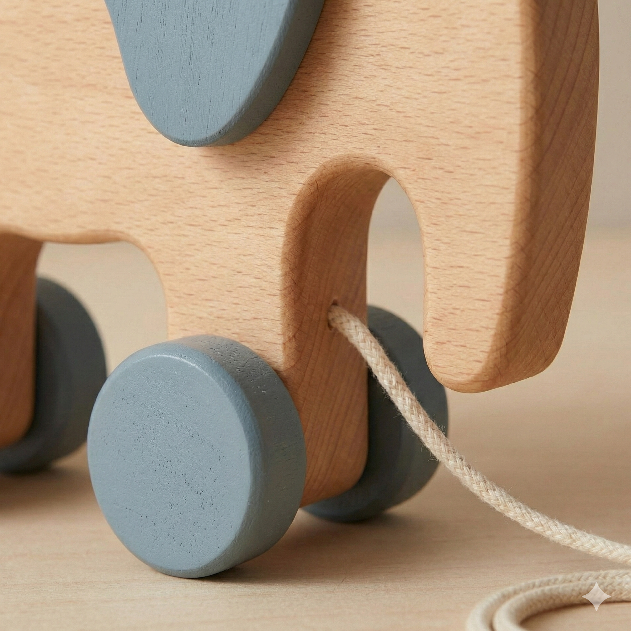 Wooden Pull-Along Elephant