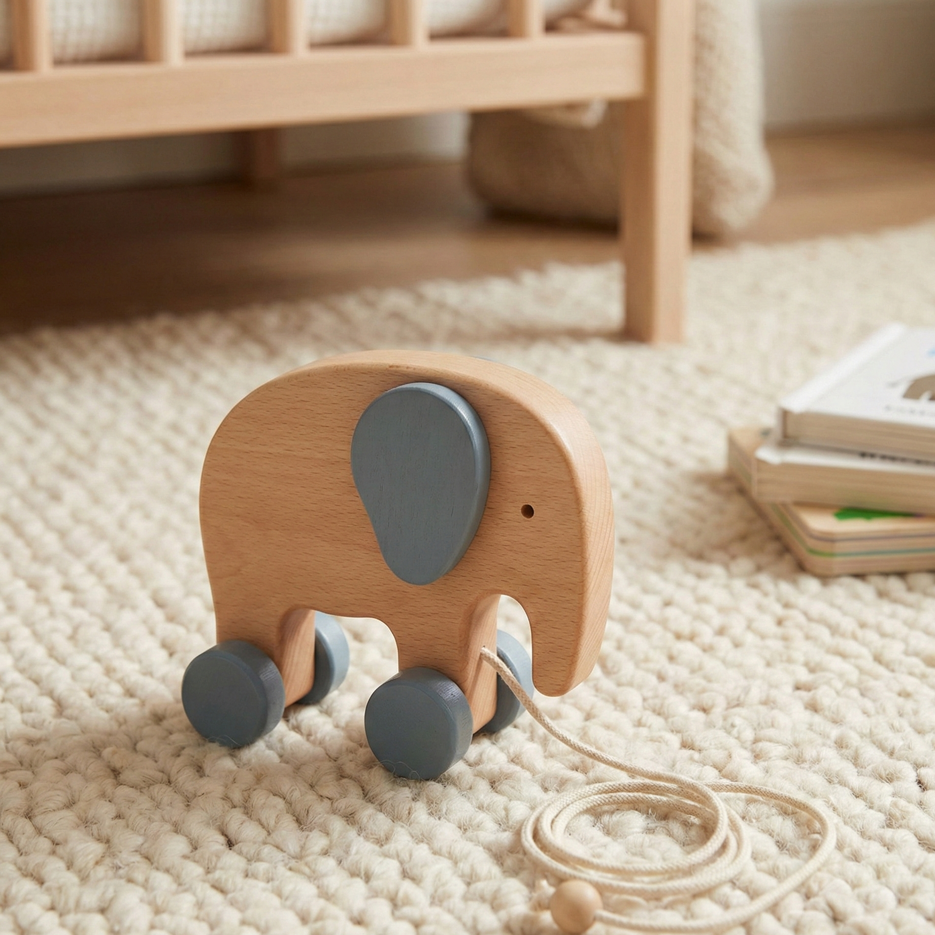 Wooden Pull-Along Elephant