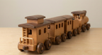 Wooden Steam Train Set