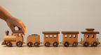 Wooden Steam Train Set