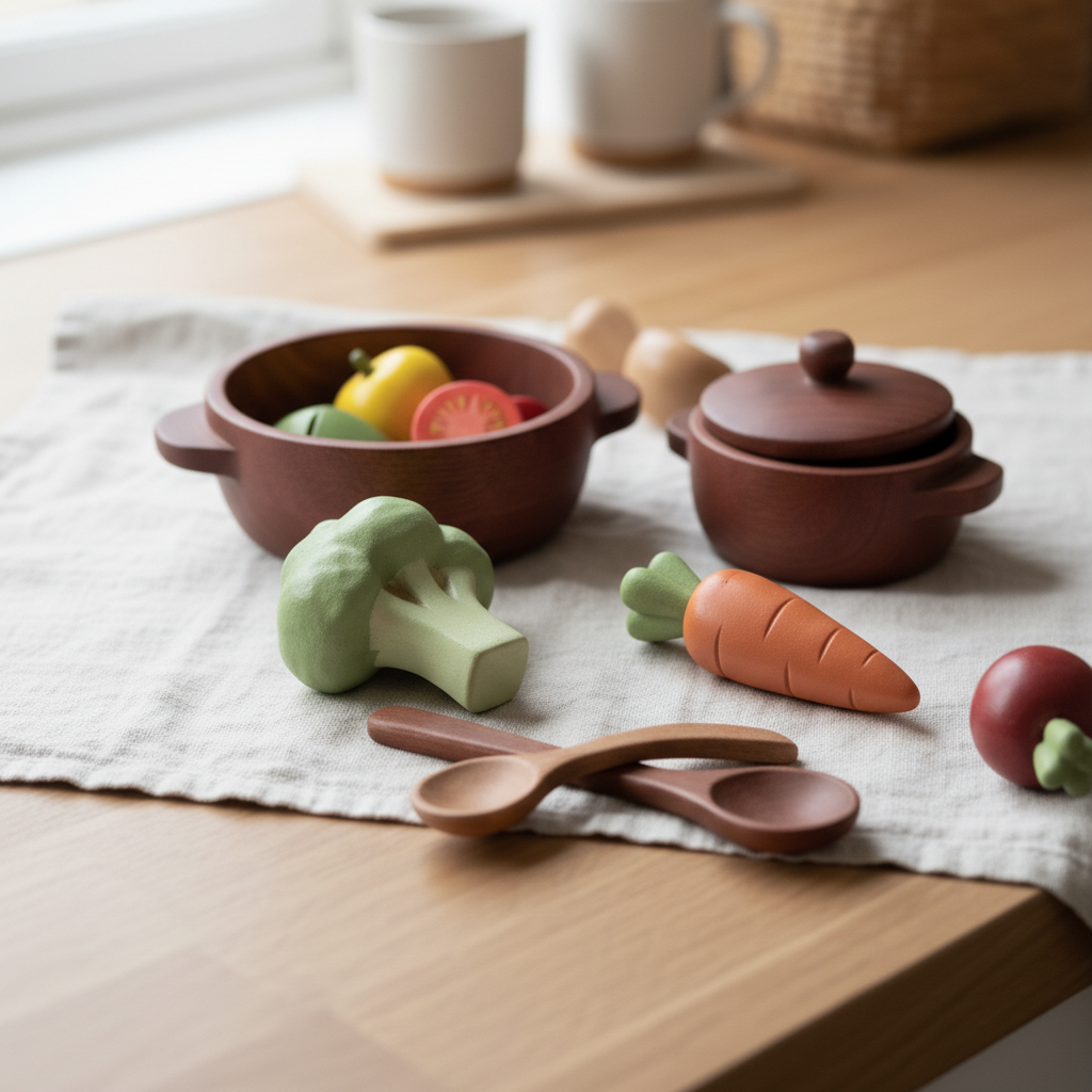 Wooden Toy Cookware